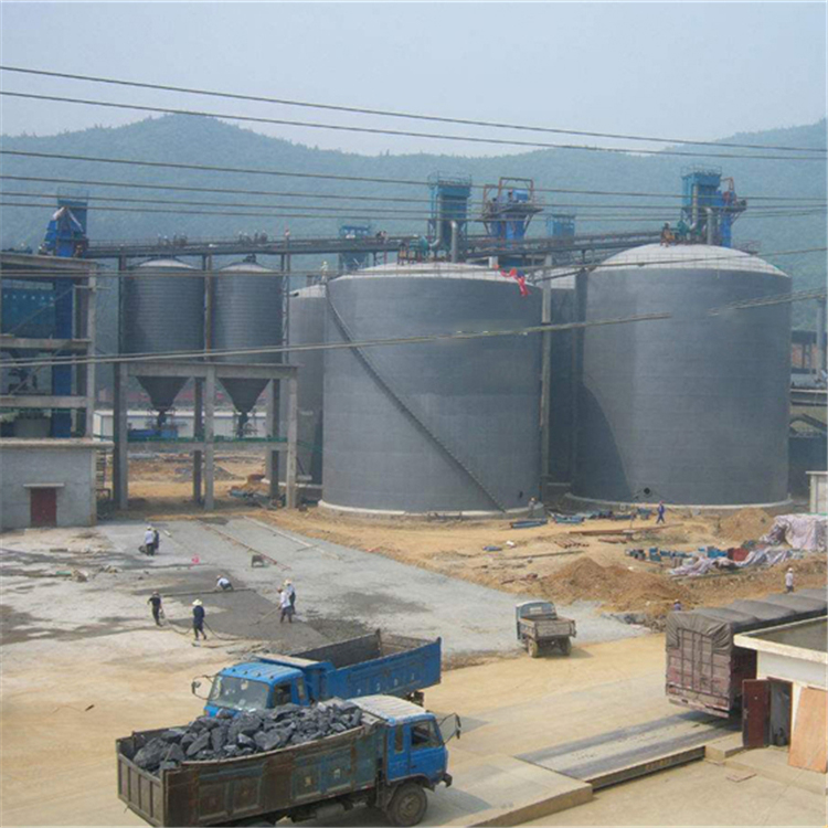 南充水泥钢板仓2座3000吨青岛项目进入施工